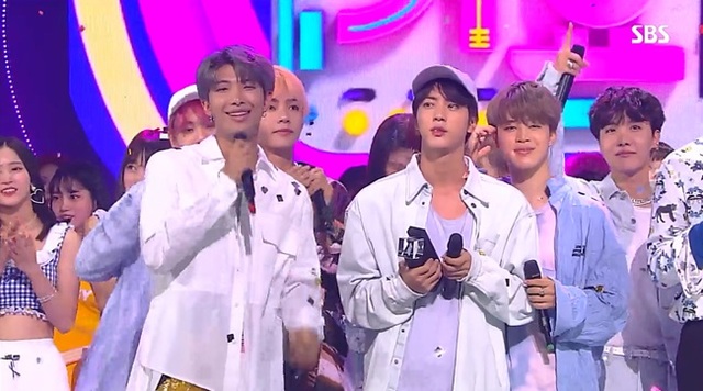▲ '인기가요' 컴백과 동시에 1위를 차지한 방탄소년단. SBS