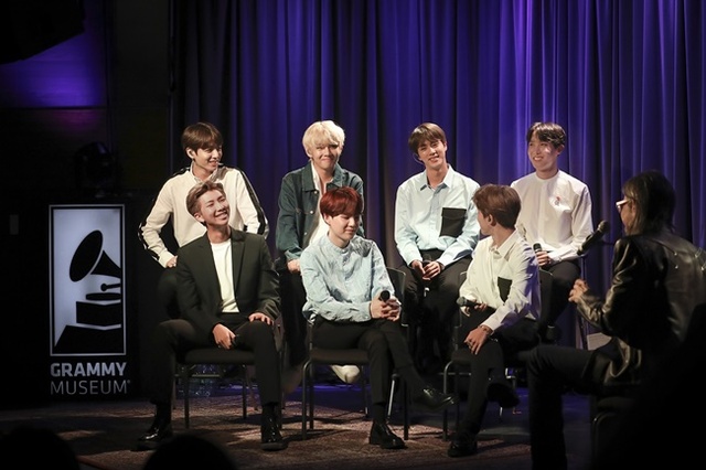 ▲ 그래미 뮤지엄에 참석한 방탄소년단. 빅히트엔터테인먼트
