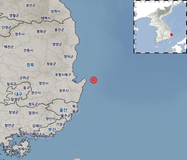 ▲ 포항에서 17일 오전 규모 2.4의 지진이 발생했다. 기상청