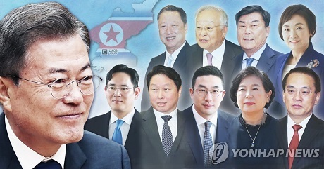 ▲ 삼성, 현대, LG, SK 등 주요 그룹 총수와 경제인들이 평양정상회담 특별수행원으로 북한을 방문했다. 사진/연합뉴스