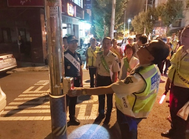 ▲ 합동순찰 방범시설 (비상벨)점검 사진