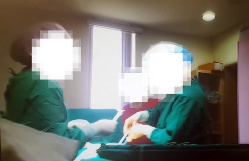 ▲ 울산 한 병원서 간호조무사가 수술 폐쇄회로(CC)TV. 울산경찰청 제공