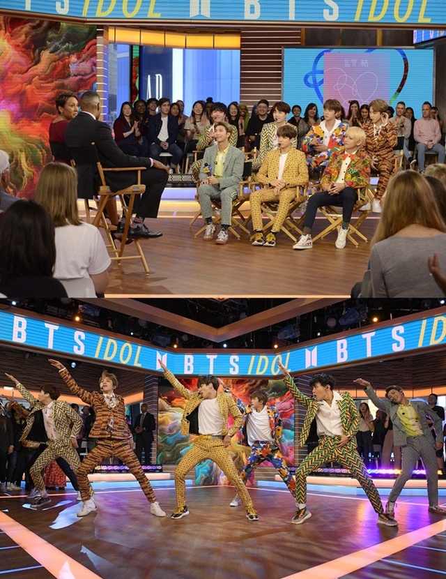 ▲ '굿모닝 아메리카'에 출연한 그룹 방탄소년단. ABC