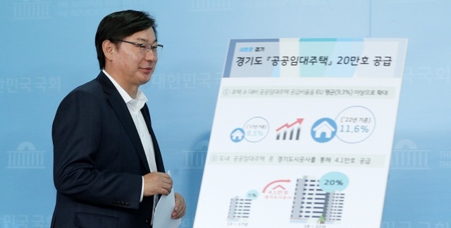 ▲ 이화영 평화부지사가 9월 20일 경기도 공공임대주택 공급계획 발표를 하고 있다