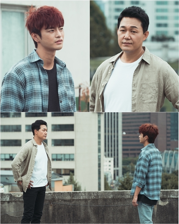 ▲ tvN '하늘에서 내리는 일억개의 별' 박성웅 서인국의 현장 스틸 컷. tvN