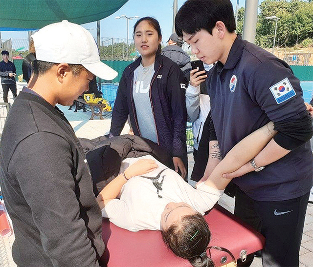 ▲ 경기스포츠과학센터가 경기도 소속 선수들의 경기력 향상을 위해 현장밀착지원 프로그램을 펼치고 있다.   경기스포츠과학센터 제공
