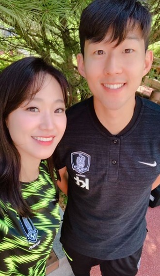 ▲ 주시은 아나운서와 손흥민 선수. 주시은 아나운서 인스타그램