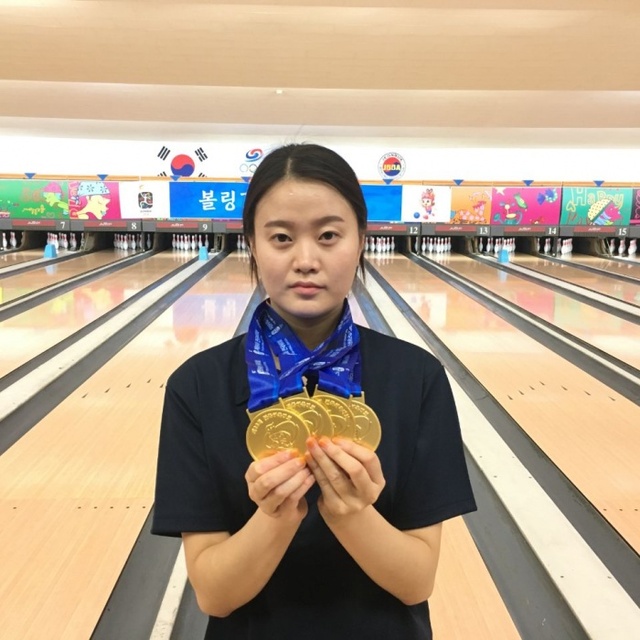 ▲ 제99회 전국체육대회 볼링 여고부에서 4관왕을 달성한 양주백석고 손현지