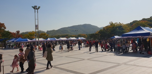 ▲ 광명시민체육관에서 광명시 다펀펀놀이터 행사가 진행되고 있다. 광명시 제공