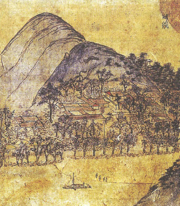 ▲ 석주 이상룡 선생의 조상인 고성 이씨 허주 이종악(1726~1773)이 발간한 문집 '허주유고' 속에 임청각과 그 주변 전경을 묘사한 그림. 문화재청