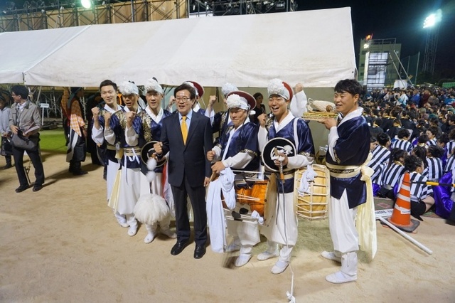 ▲ 사세보시 요사코이 축제 축하방문