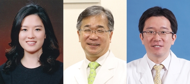 분당서울대병원 노인병내과 최정연 전임의(왼쪽), 김철호 교수(가운데), 감염내과 송경호 교수(오른쪽)