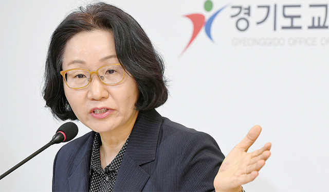 ▲ 25일 경기도교육청에서 강영순 제1부교육감이 사립유치원 안정화 종합대책을 발표하고 있다. 조태형기자