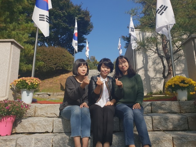 ▲ 3.1운동 100주년 기념사업 시민서포터즈 (왼쪽부터)금혜정, 설은경, 김솔씨.