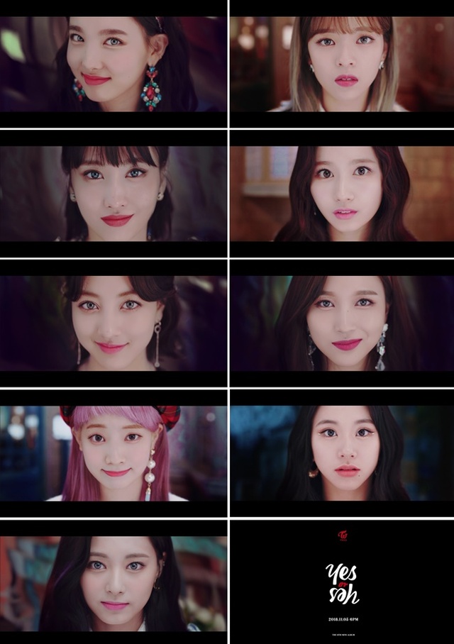 ▲ 트와이스 신곡 'YES or YES' 뮤직비디오 티저. JYP엔터테인먼트