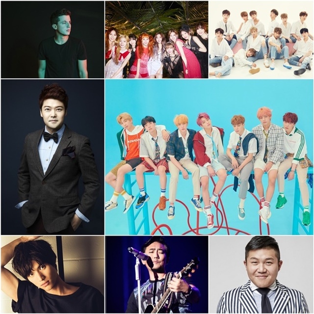 ▲ 2018 MGA 참석 스타들. 각 소속사