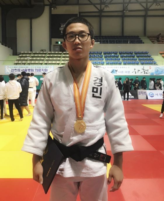▲ 2018 회장기 전국유도대회 남고부 60㎏급 우승자 하정우(의정부 경민고).