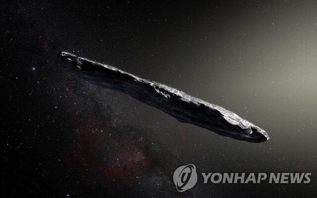 ▲ 태양계 방문 첫 외계 천체 '오무아무아' 혜성 상상도. 연합뉴스