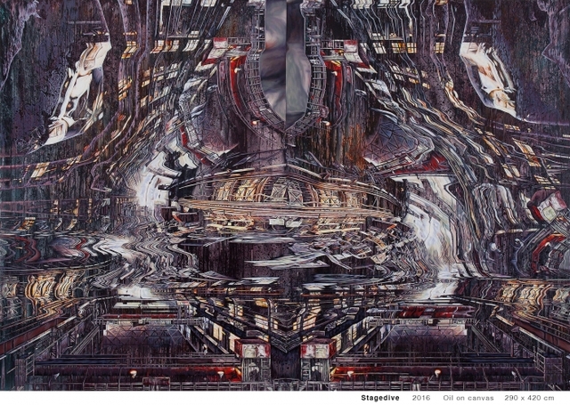 ▲ 진마이어슨, STAGEDIVE, Oil on canvas, 290 x 420 cm