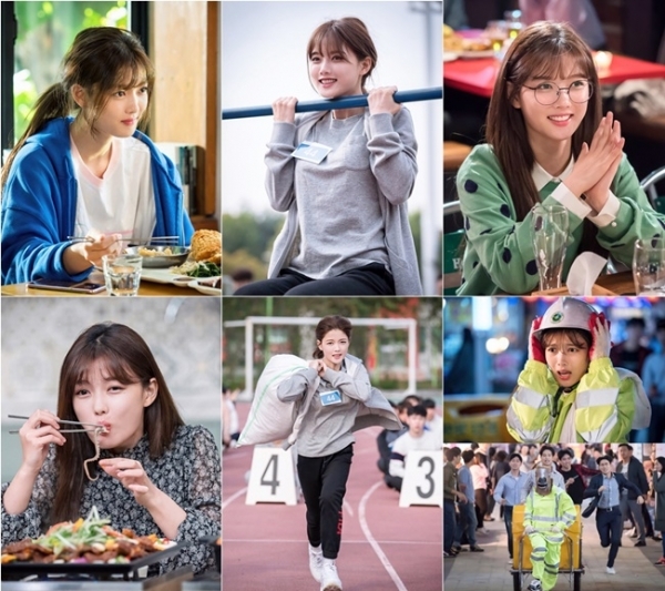 '일단 뜨겁게 청소하라' 김유정 현장 스틸. 드라마 하우스, 오형제