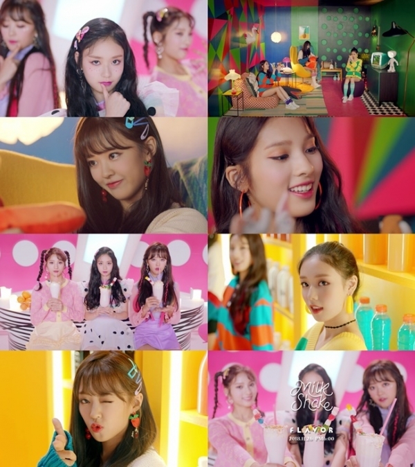 걸그룹 파나틱스 유닛 플레이버의 첫 싱글 '밀크셰이크(MILKSHAKE)' 2차 뮤직비디오 티저 이미지. 에프이엔티