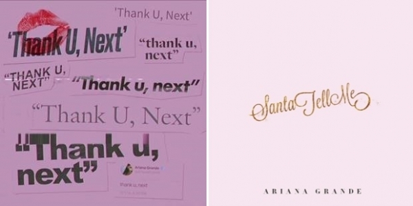 ‘Thank U, Next’ , ‘Santa Tell Me’ 커버 이미지. 유니버설뮤직