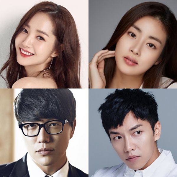 왼쪽 위부터 시계방향으로 박민영 강소라 이승기 성시경. 나무엑터스·후크엔터테인먼트·플럼액터스·에스케이재원(주)