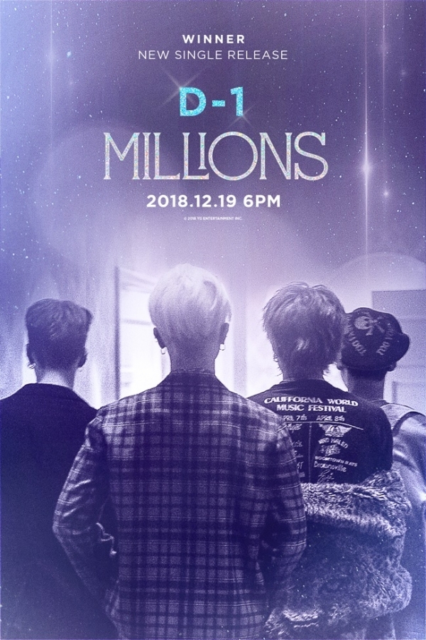 위너 새 싱글 '밀리언즈(MILLIONS)' 티저 포스터. YG엔터테인먼트