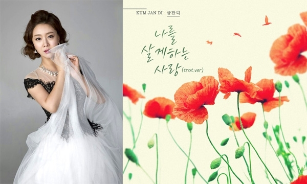 금잔디의 신곡 '나를 살게 하는 사랑(trot ver.)'이 오는 20일 정오 음원 공개된다. 더하기미디어