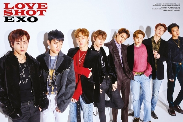 엑소 정규 5집 리패키지 'LOVE SHOT' 단체 티저 이미지. SM엔터테인먼트