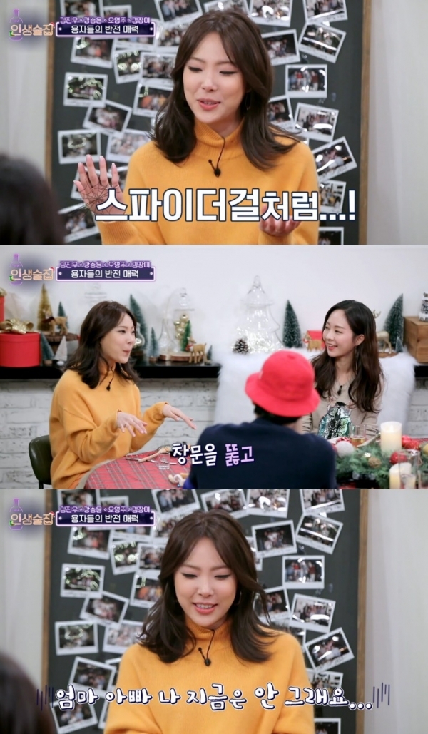 '인생술집' 김장미가 과거 연애사를 밝혔다. 방송 캡처