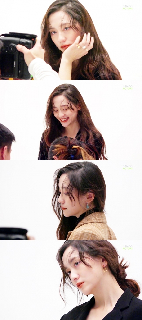 배우 박지현 화보 비하인드 영상 중 일부 장면. 나무엑터스