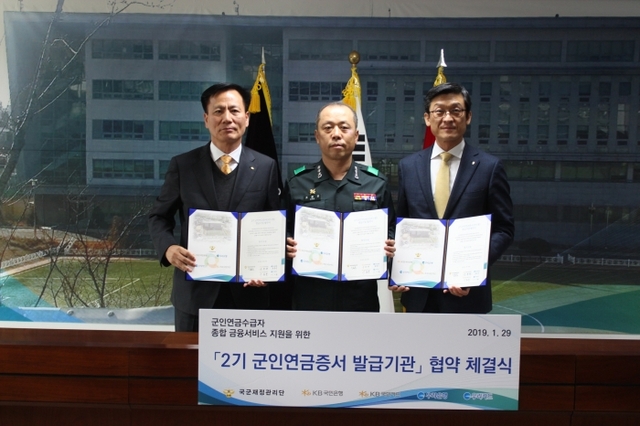 ▲ (보도사진)카드형 군인연금증서 업무협약