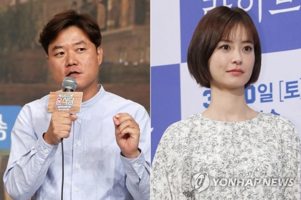 나영석 PD(왼쪽)와 배우 정유미. 연합뉴스