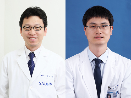 분당서울대병원 혈액종양내과 이근욱(좌), 김진원(우) 교수