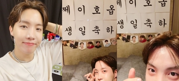 방탄소년단 제이홉이 팬들의 생일맞이 이벤트에 감사의 뜻을 전했다. 제이홉 인스타그램