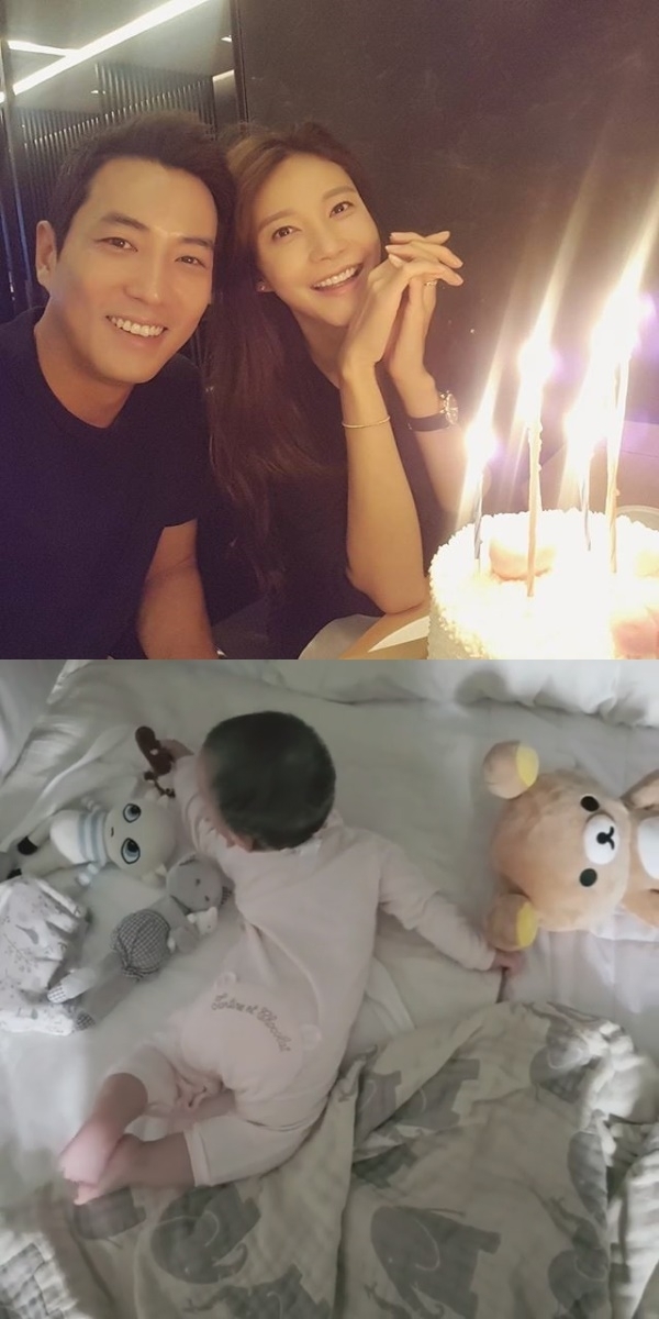 배우 차예련이 딸의 모습을 공개했다. 주상욱 인스타그램(위) 차예련 인스타그램