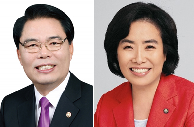 ▲ 더불어민주당 백재현 국회의원(광명갑), 자유한국당 박순자 국회 국토교통위원장(안산 단원을)