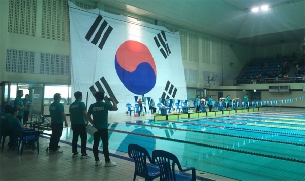 3.1운동 100주년기념 경기도수영연맹회장배 전국마스터즈수영대회 전경. 경기도수영연맹 제공·경기도수영연맹 제공·경기도수영연맹 제공