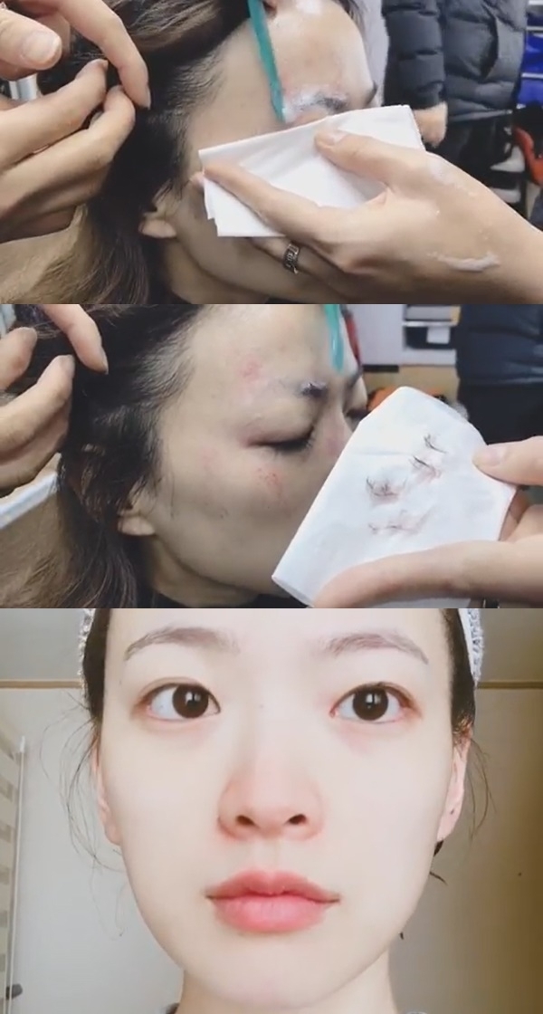 배우 천우희가 영화 '우상'을 위해 눈썹을 밀었다. 천우희 인스타그램