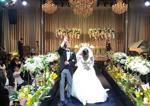 김상혁이 공개한 송다예와의 결혼식 모습. 김상혁 인스타그램