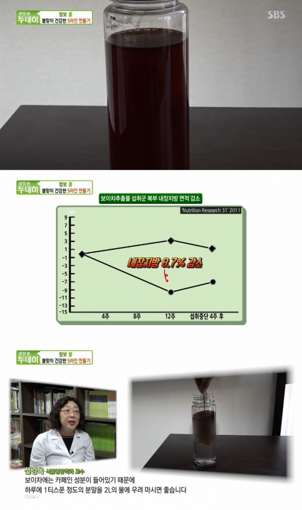 보이차가 '생방송 투데이'에서 소개되면서 시청자들의 관심이 뜨겁다. '생방송 투데이' 방송 캡처