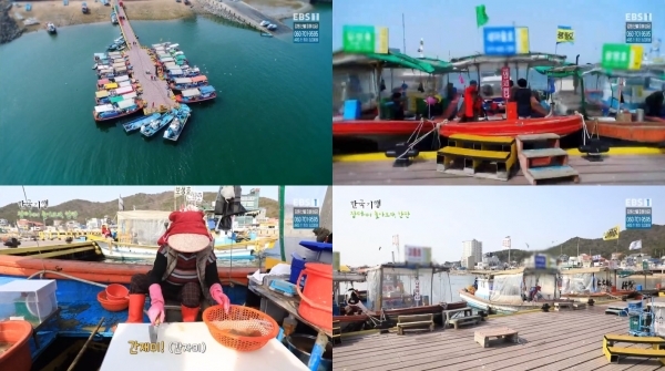 '한국기행'에서는 '장터에서 놀아보자, 한판' 3부 '배 위에서 놀자' 편을 통해 충남 서산의 삼길포항의 모습이 그려졌다. 방송 캡처
