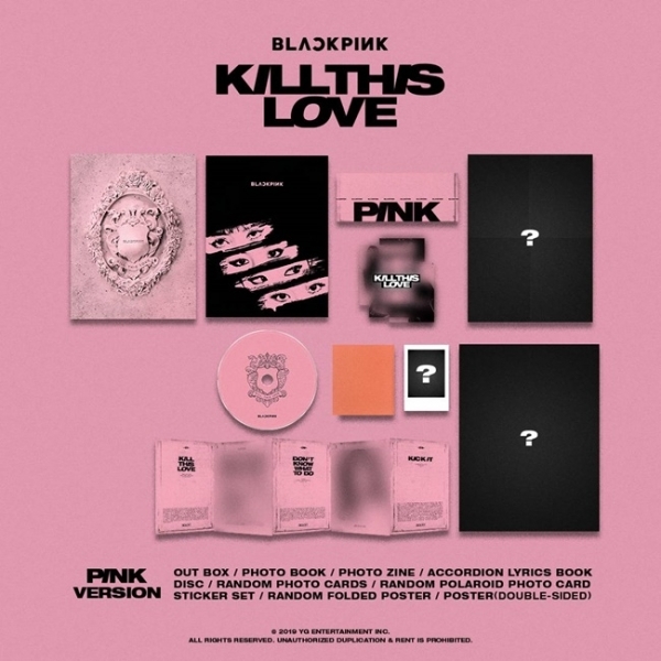 블랙핑크 새 EP앨범 '킬 디스 러브' 구성품. YG엔터테인먼트