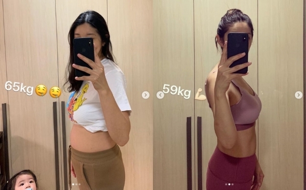 배우 김빈우가 출산 후 다이어트 근황을 공개했다. 김빈우 인스타그램