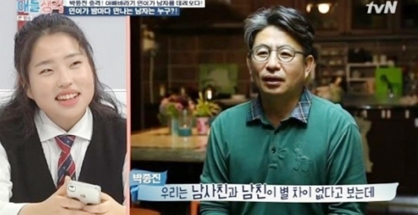 '애들생각'에 출연한 박종진 박민 부녀. tvN