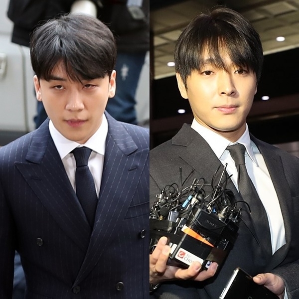 빅뱅 전 멤버 승리와 FT아일랜드 전 멤버 최종훈이 경찰에 또 다시 출석해 조사를 받았다. 연합뉴스