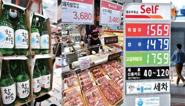 소비지출이 많은 5월 첫날부터 소주, 돼지고기, 유류비 등이 줄줄이 인상돼 서민경제에 큰 부담을 주고 있다. 소주는 하이트 진로가 참이슬 공장출고가격을 6.45% 인상하면서 일반음식점 판매가격도 조만간 병당 5천원으로 오를 예정이며, 돼지고기는 중국의 아프리카돼지열병(ASF) 확산 여파로, 유류비는 유류세 인하 폭 축소를 앞두고 있어 각각 가격이 크게 오를 전망이다. 김시범기자