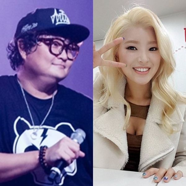 DJ DOC 정재용과 아이시어 출신 선아. 슈퍼잼레코드, 선아 인스타그램