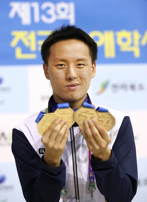 ▲ 제13회 전국장애학생체육대회 수영에서 2년 연속 4관왕에 오른 김지원(파주 문산제일고),경기도장애인체육회 제공